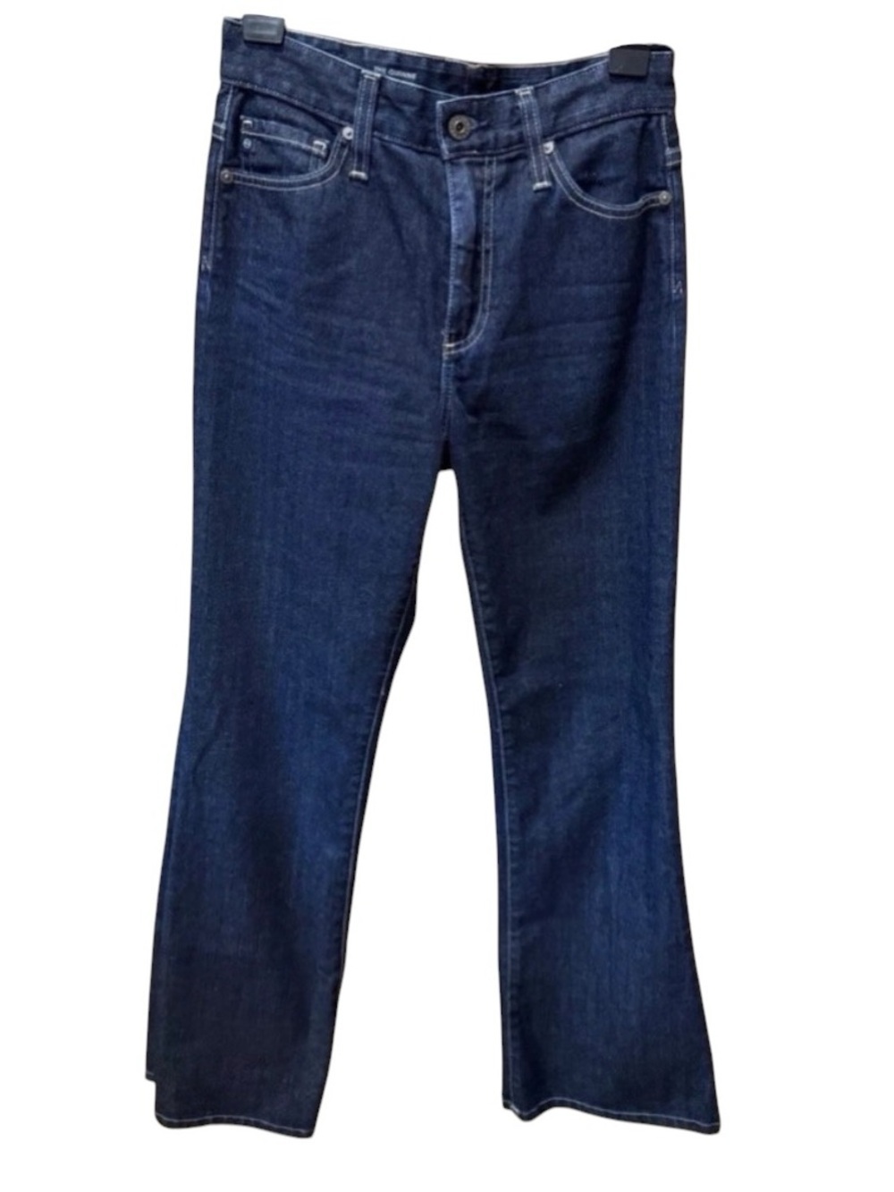 AG Quinn High Rise Flare Jeans Dark Indigo Stretch Denim 26x32